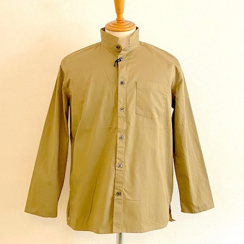 Cotton Gabardine Stand Small Collar 9/S Right Jacket　Beige