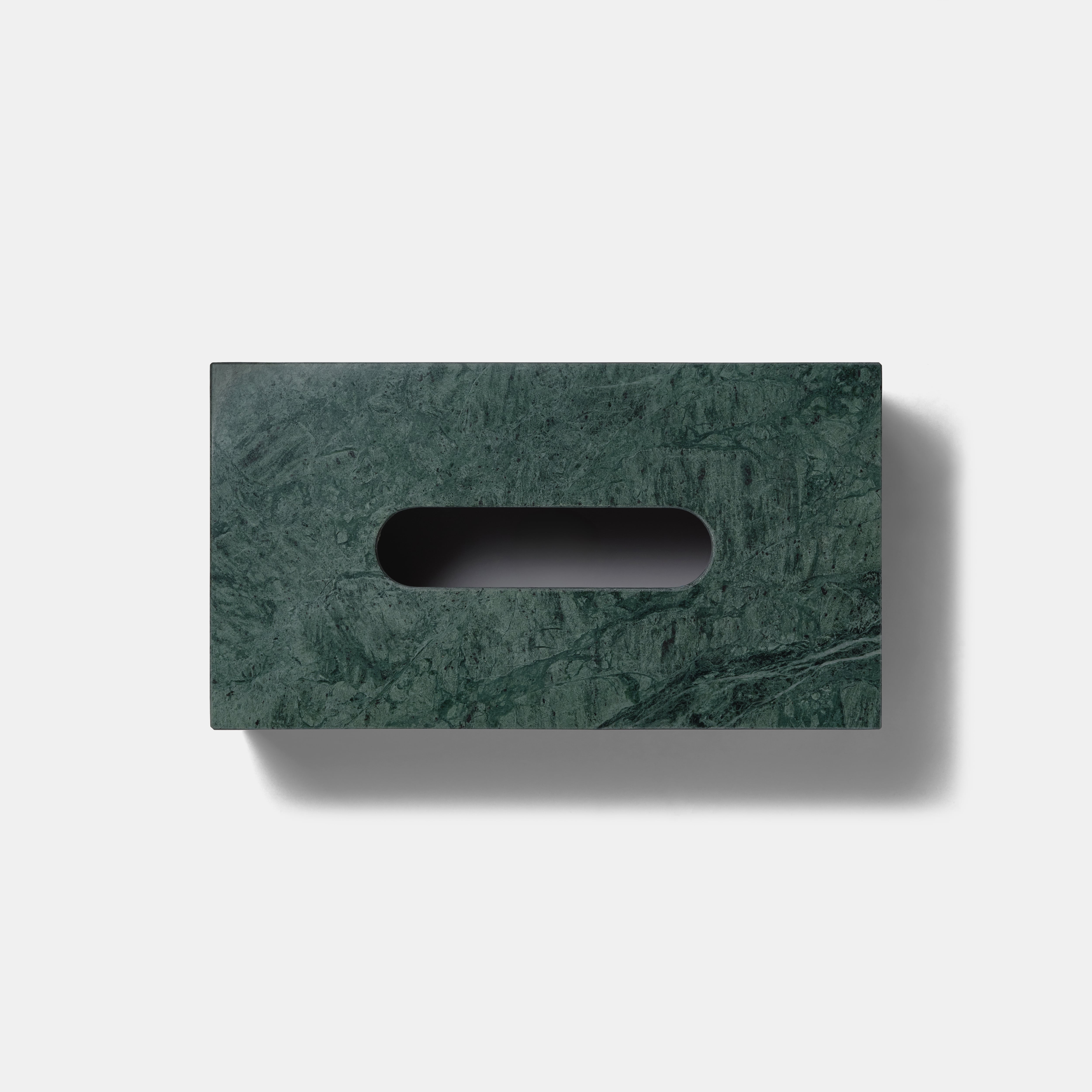 MARBLE TISSUE BOX - Indian green marble