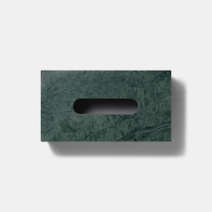 MARBLE TISSUE BOX - Indian green marble