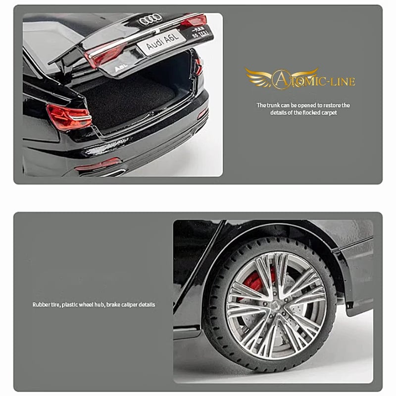 AUDI アウディ A6 5th 1/18 ミニカー 全2色 ライト点灯 エンジン