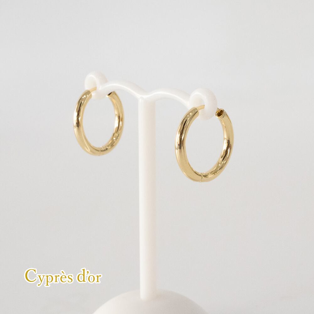 K18 ピアス キャッチレスフープピアス Jewel VOX ピアス キャッチレス ワンタッチ式 金属アレルギー対応 18K