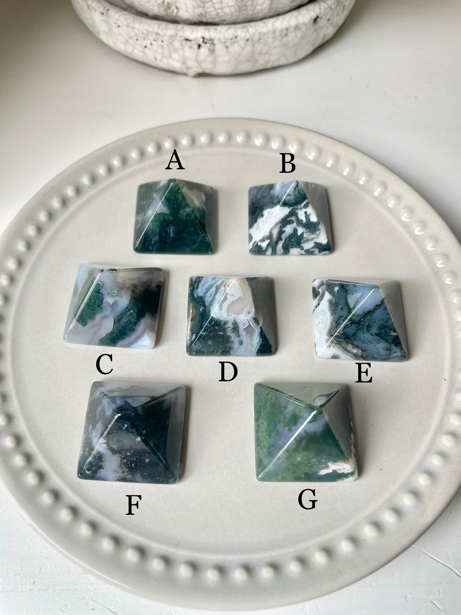 Moss Agate Pyramid / モスアゲート　ピラミッド
