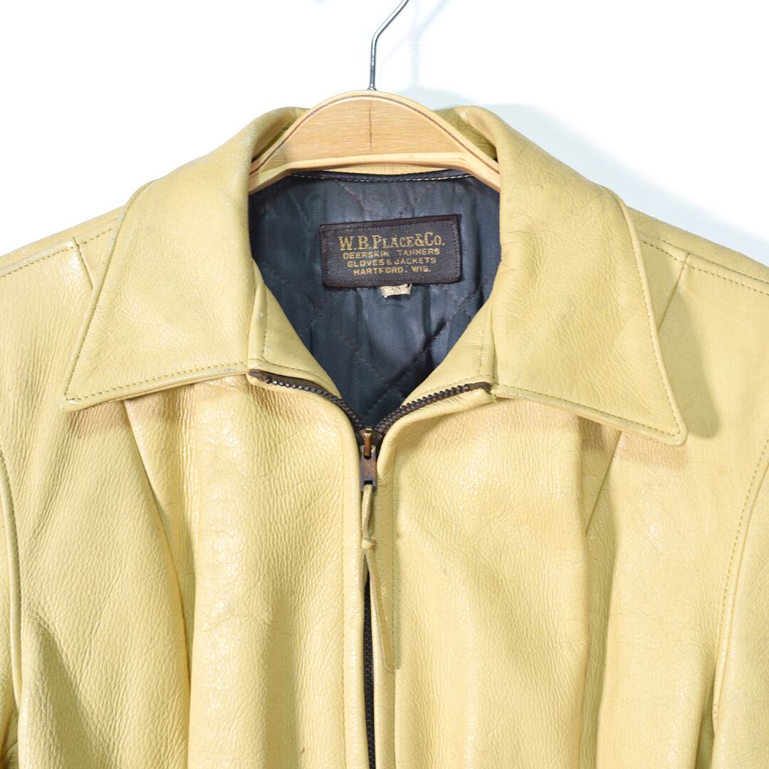 50s W.B.PLACE & CO. ヴィンテージ レザージャケット 鹿革 ディア
