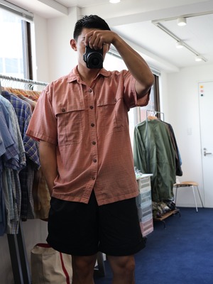 M 02年 Tropical Flats Shirt サーモンピンク Patagonia パタゴニア トロピカルフラッツシャツ
