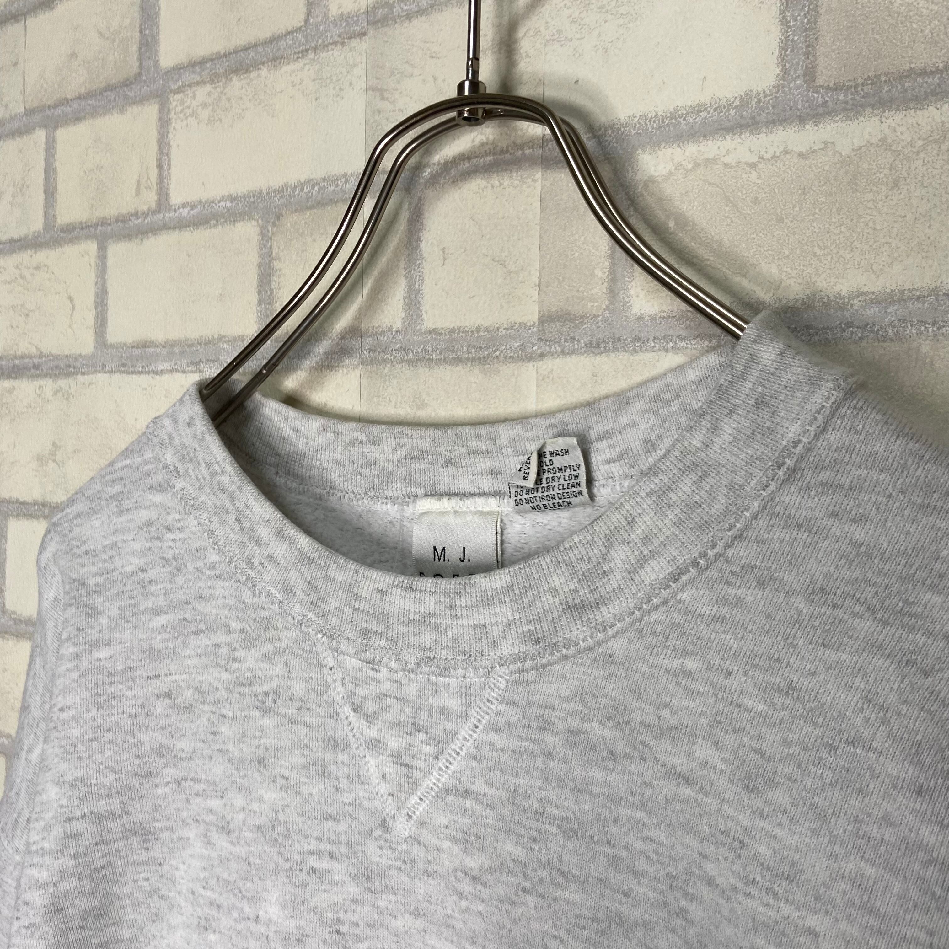 Made in スウェット L(XL相当) プリント 厚手 古着屋OLDGREEN USA製 バージニアテック スウェット えんじワインレッドL古着