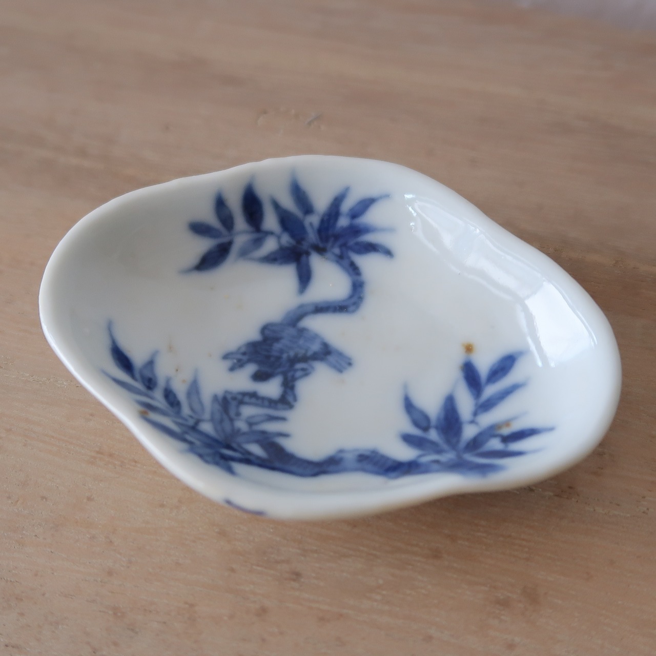 雲のような染付の豆皿