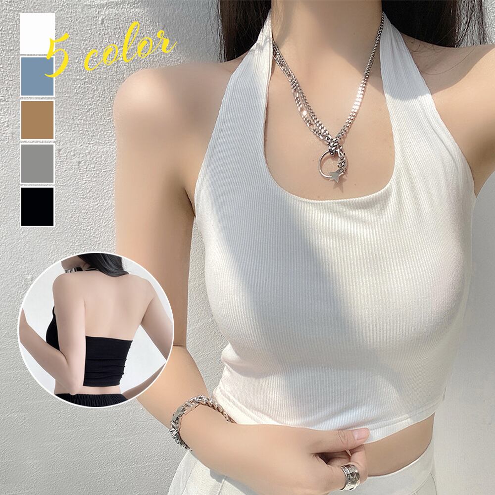 キャミソール ホルターネック 夏服5色