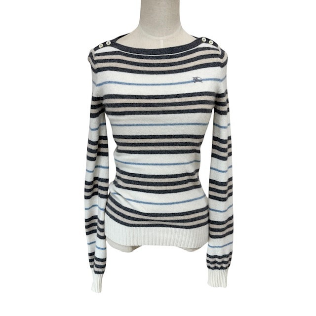 古着 バーバリーブルーレーベル BURBERRY BLUELABEL 長袖 ニットセーター クリーニング済み レディース サイズ38