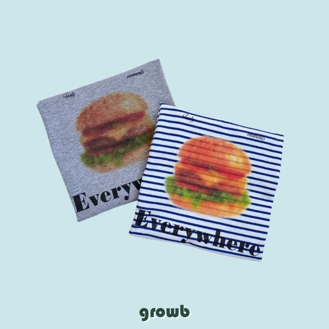 【予約商品】growb / Hamburger T(stripe)