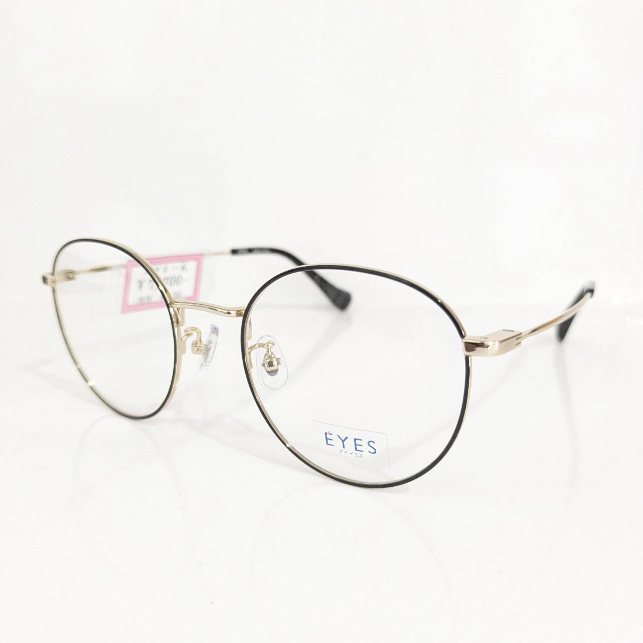 【EYES】ラウンドメタルフレーム ゴールド・ブラック