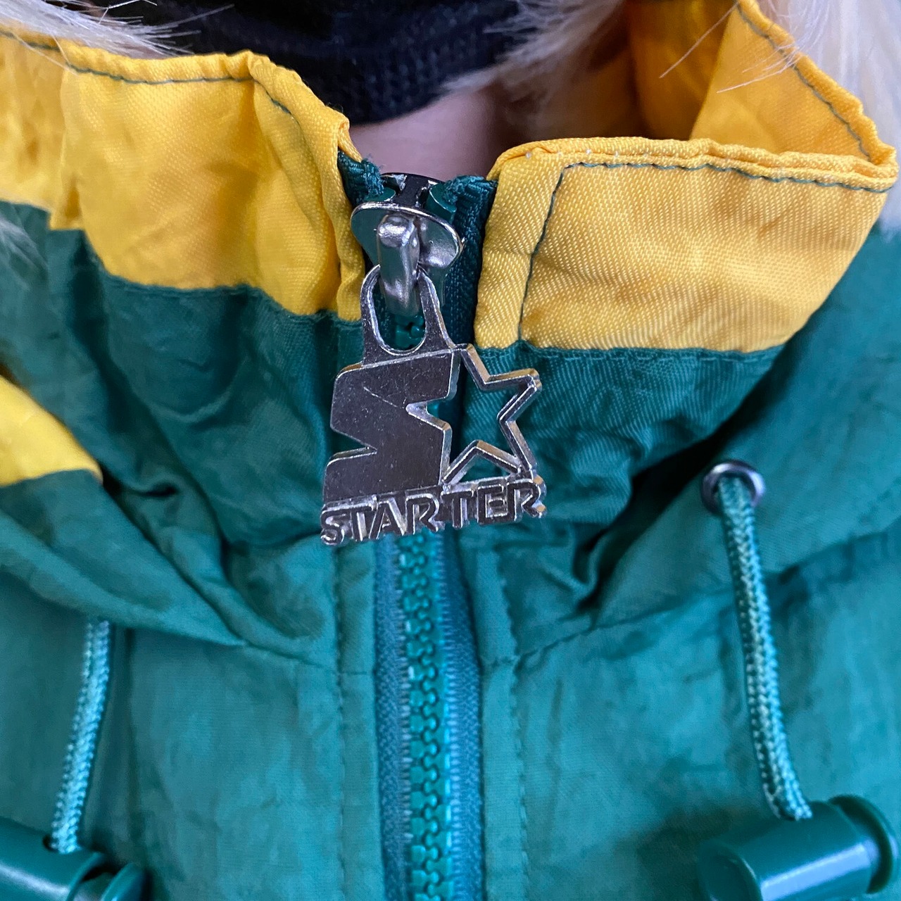 90年代 NFL PACKERS パッカーズ 刺繍 中綿 スタジャン ナイロン 