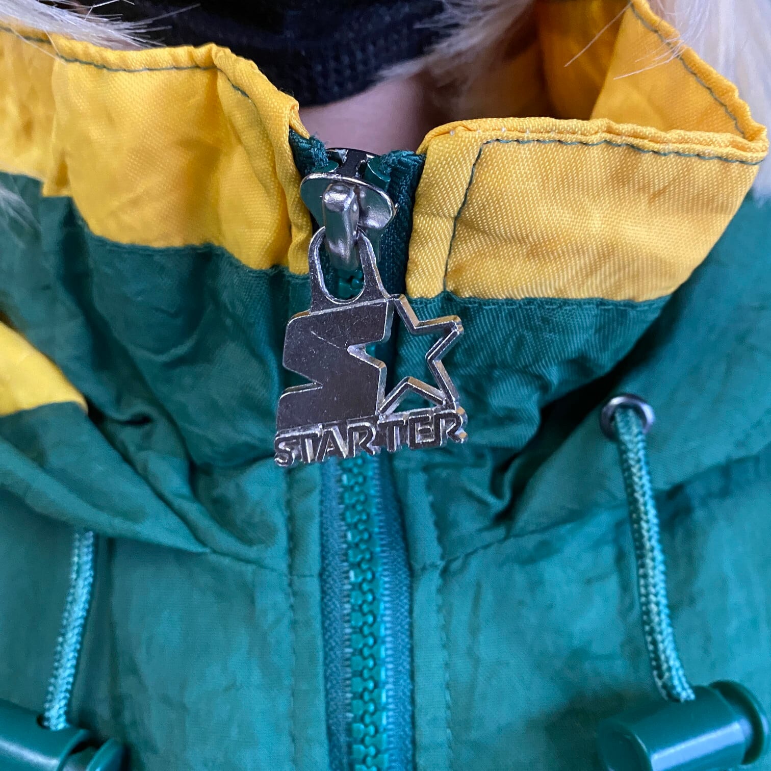 90年代 NFL PACKERS パッカーズ 刺繍 中綿 スタジャン ナイロン 