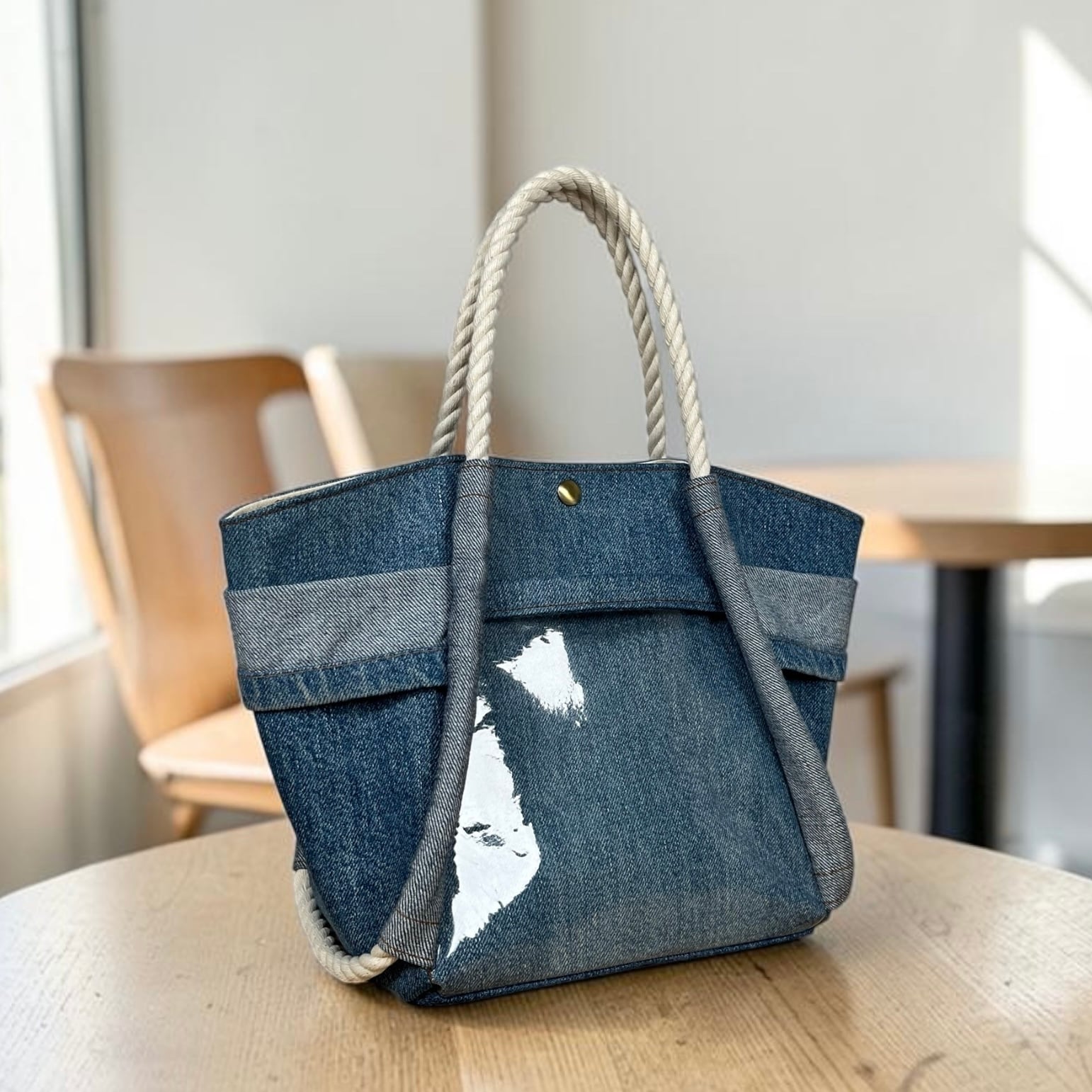 パッチワークデザイン｜ロープハンドルトートバッグ | iMSK.handmade