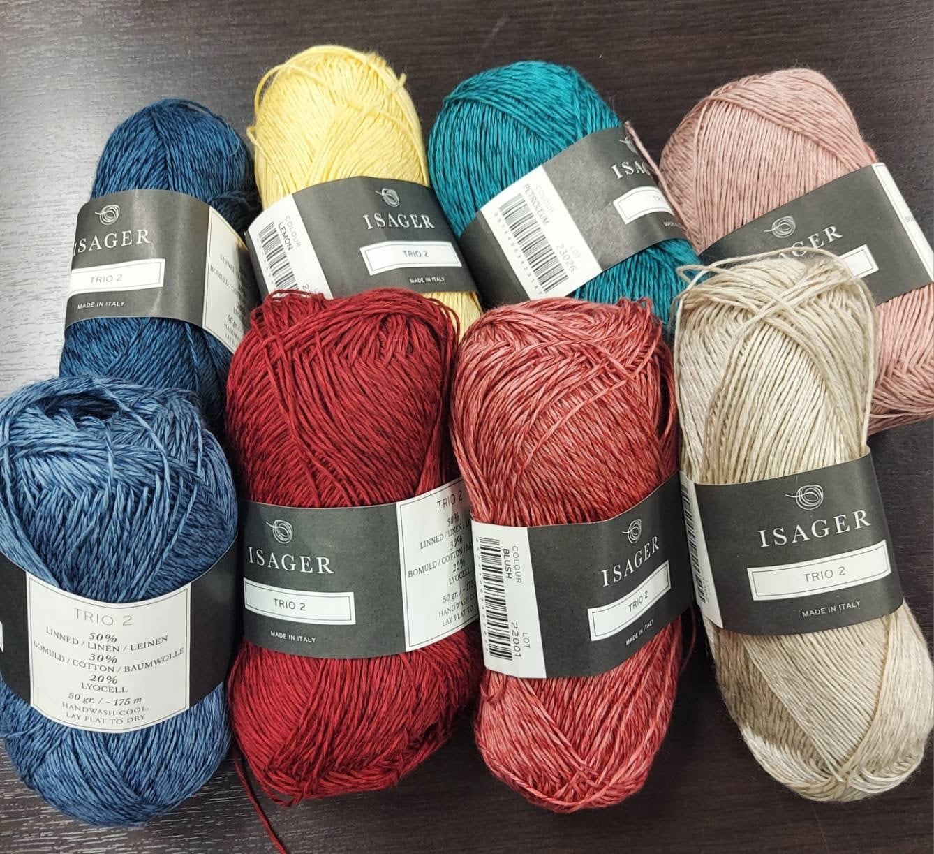 手芸素材・材料 毛糸 ISAGER TRIO 6玉セット 1玉50g巻 約350m