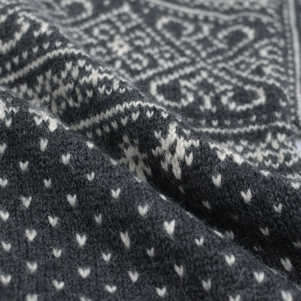 70～80s Nordic Cardigan ノルディック柄 メタルボタン デザイン