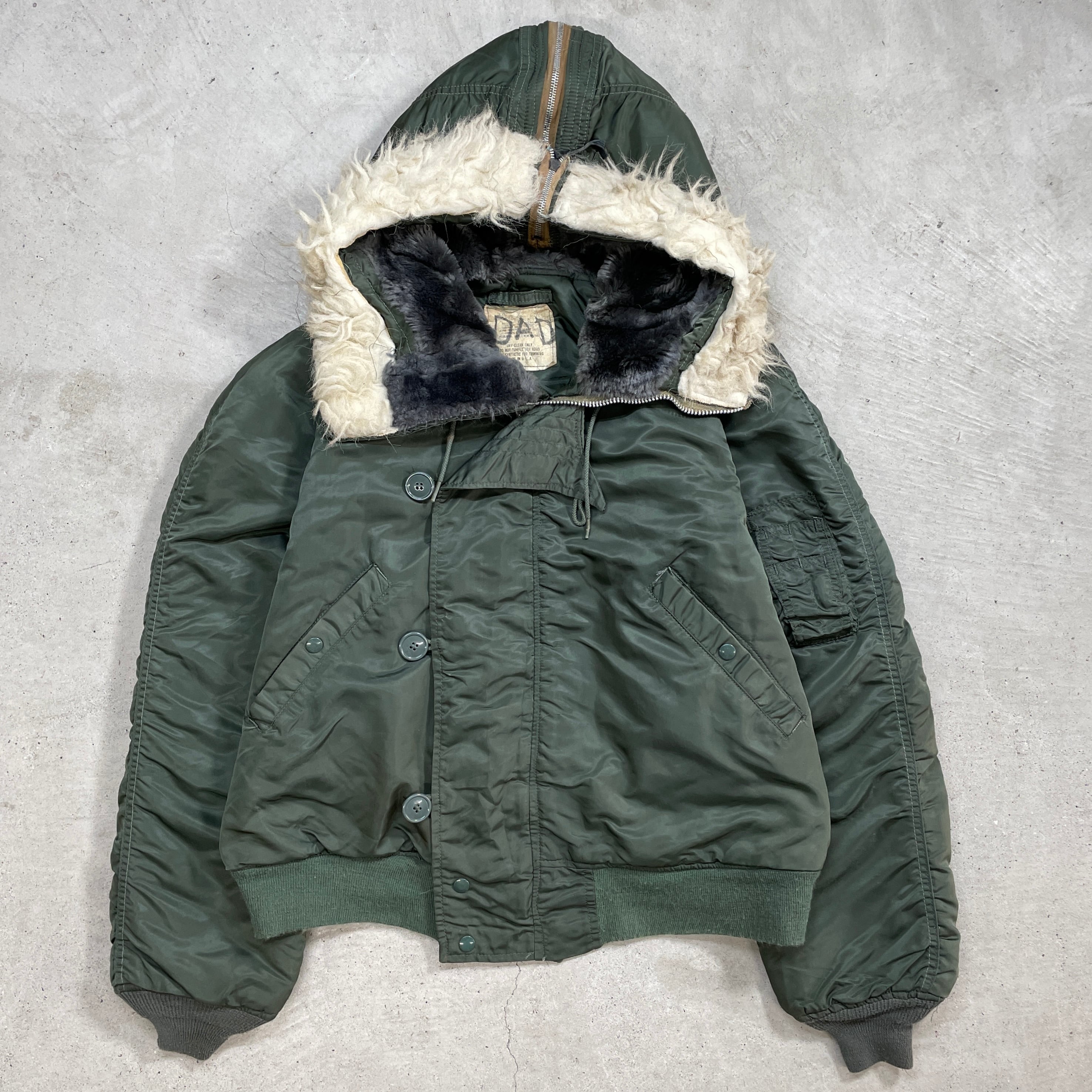 80s Alpha n-2b フライトジャケット シルバー USA製 シルバー