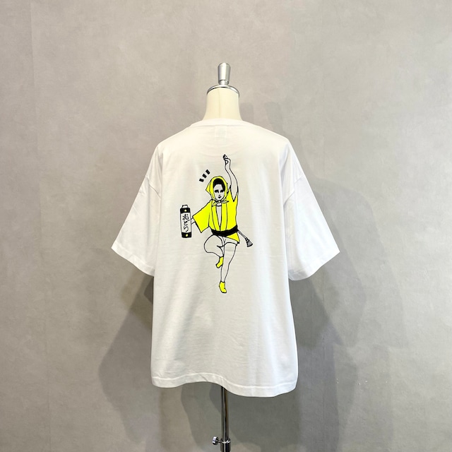 「GROOVIN'」ボックスシルエット Tシャツ / ホワイト【Yuki Horimoto】