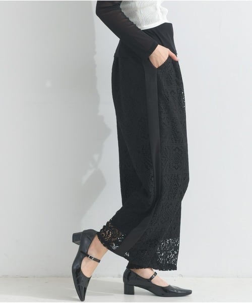 trc-255010 ブロックレースサイドラインパンツ black | エルキカク