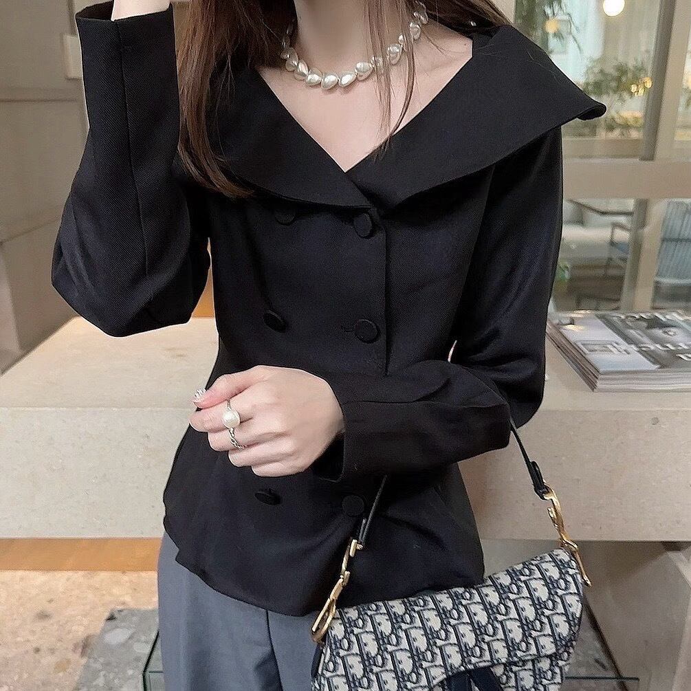 Audrey jacket blouse / black (11月中旬頃発送予定)