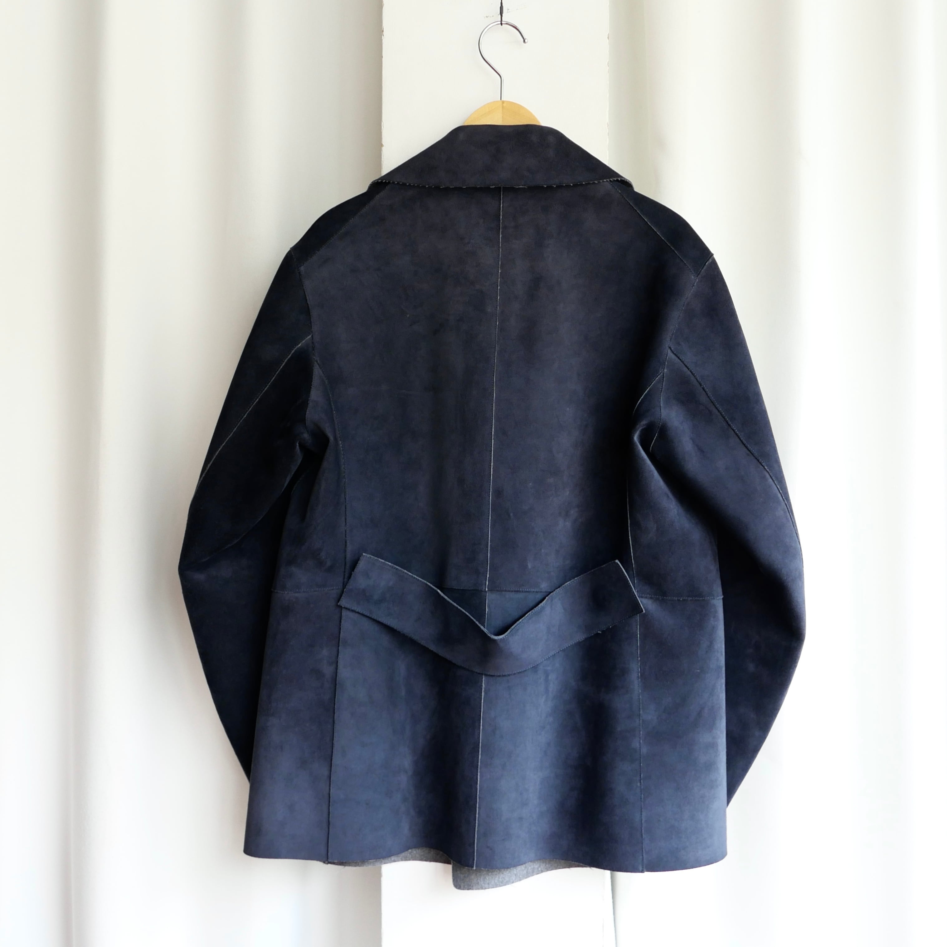 JIL SANDER SUEDE LEATHER PEA COAT | safarionline