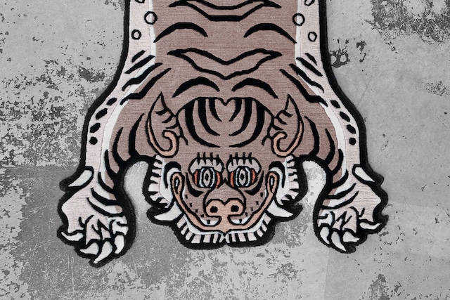 Tibetan Tiger Rug 《Sサイズ•ウール・オリジナル2・ココアブラウン493》チベタンタイガーラグ