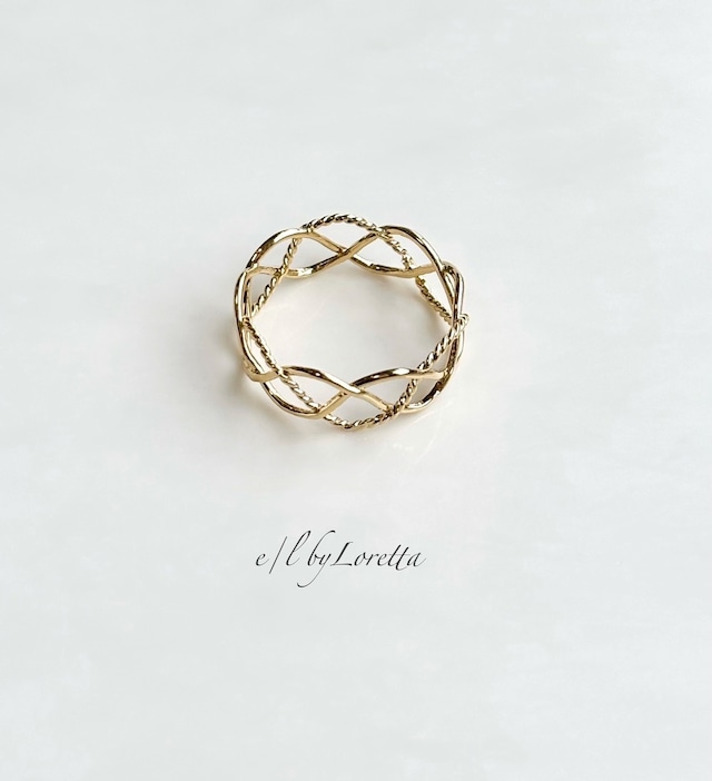 【12/9(sat)12:00~Order Start.】Three twist Ring(Gold)  0001