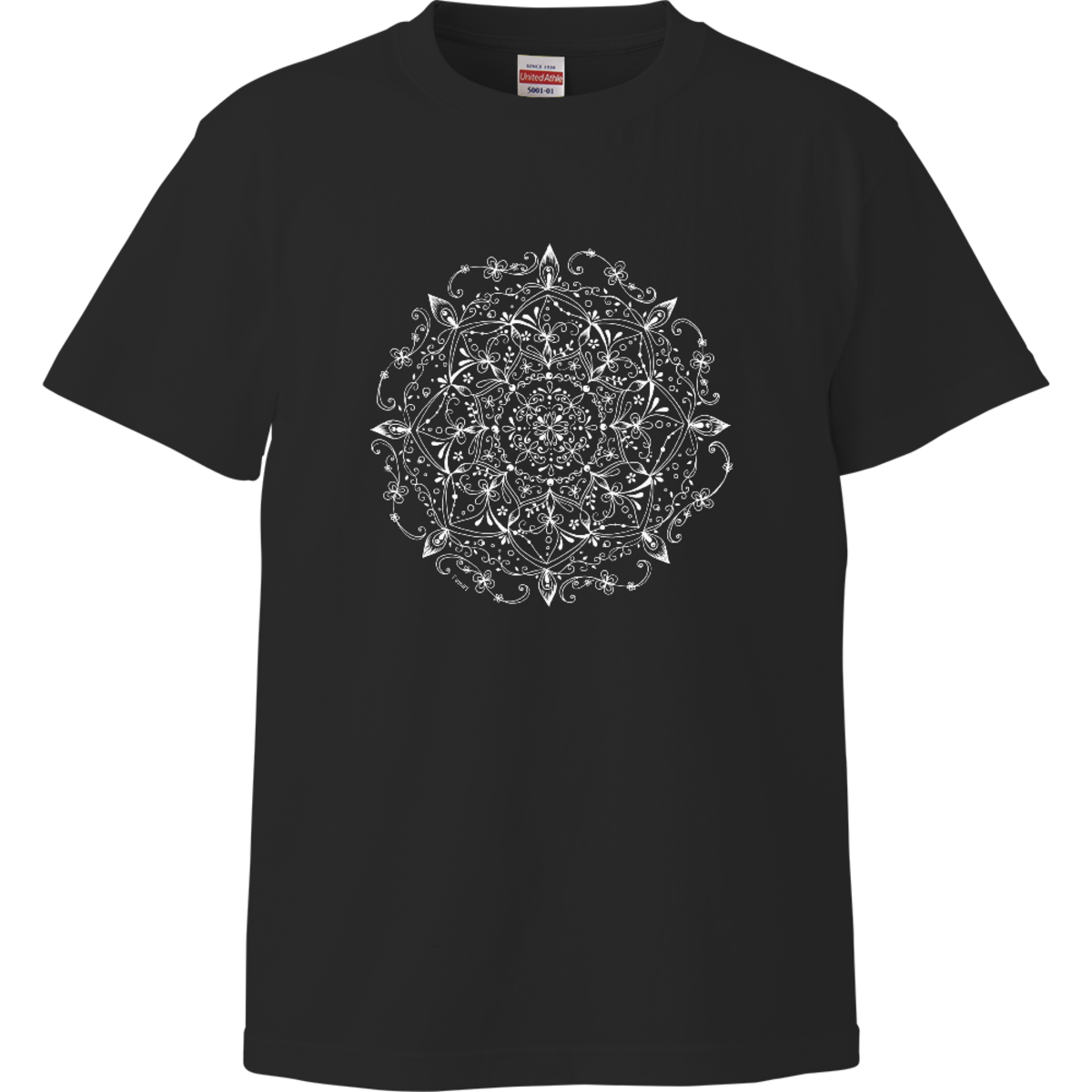 オリジナルマンダラTシャツ（黒） | ふわりWorld