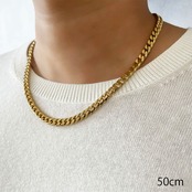 Chain Necklace Six-sided Single〈 Wide 〉