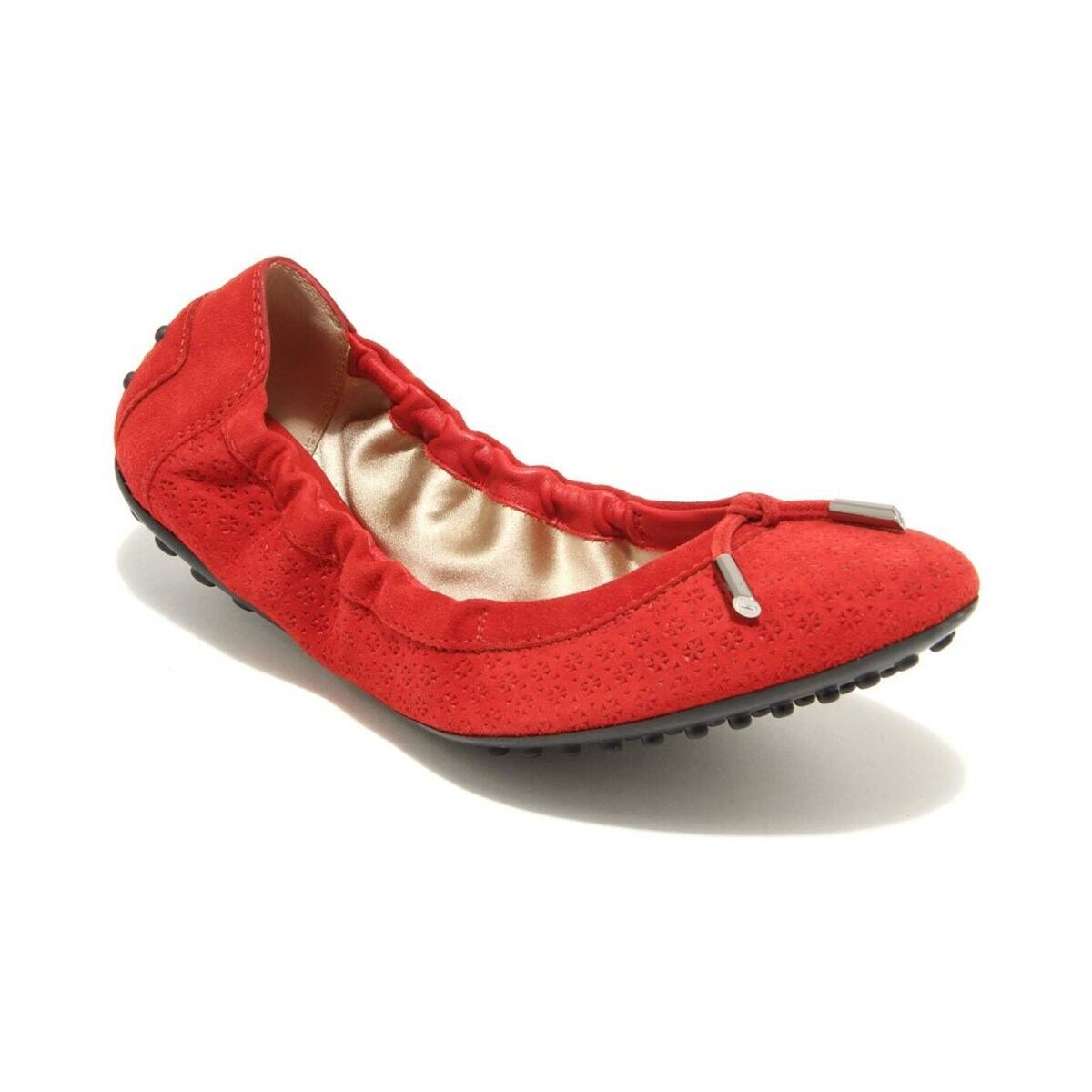 TOD'S トッズ レディース バレエシューズ スエード レッド