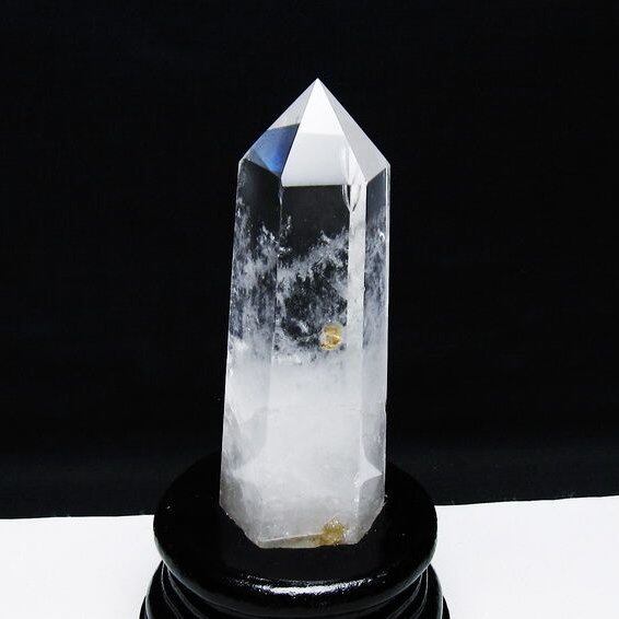 水晶 六角柱 水晶 ポイント 台座付属 一点物 152-3781