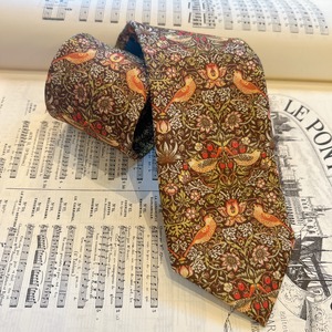 ［William Morris］ネクタイ　いちご泥棒　ブラウン