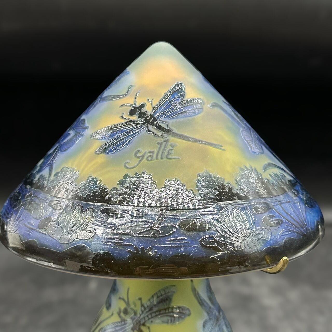 エミールガレEmile Galle galle 2灯ランプ カメオ