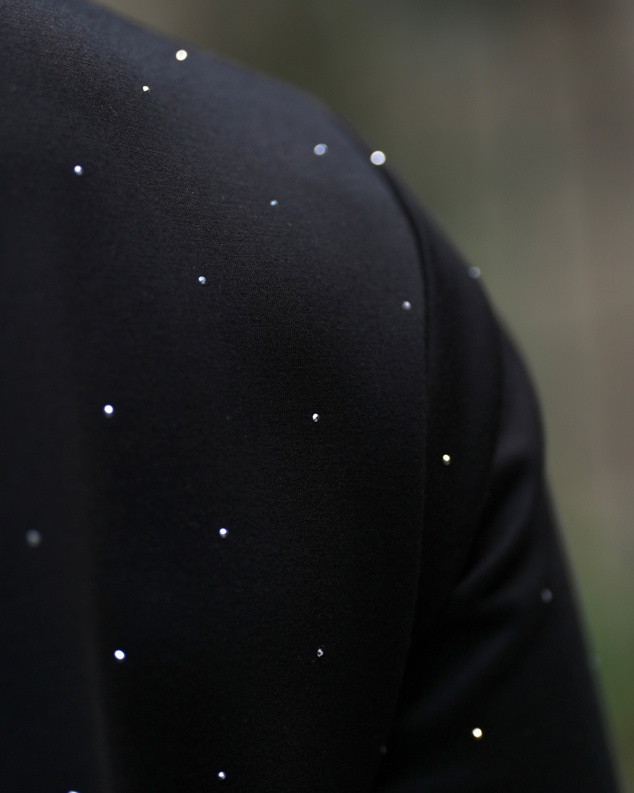 RHINE STONE CROSS SHIRT WHITE【OW25BD008】