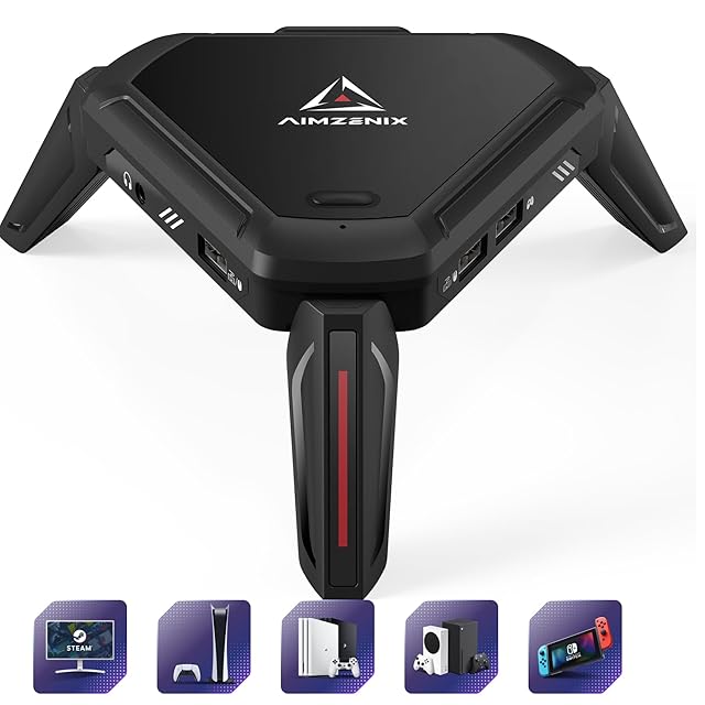 AIMZENIX AX600 Monster キーボードとマウスアダプター PS5/PS4/PS3