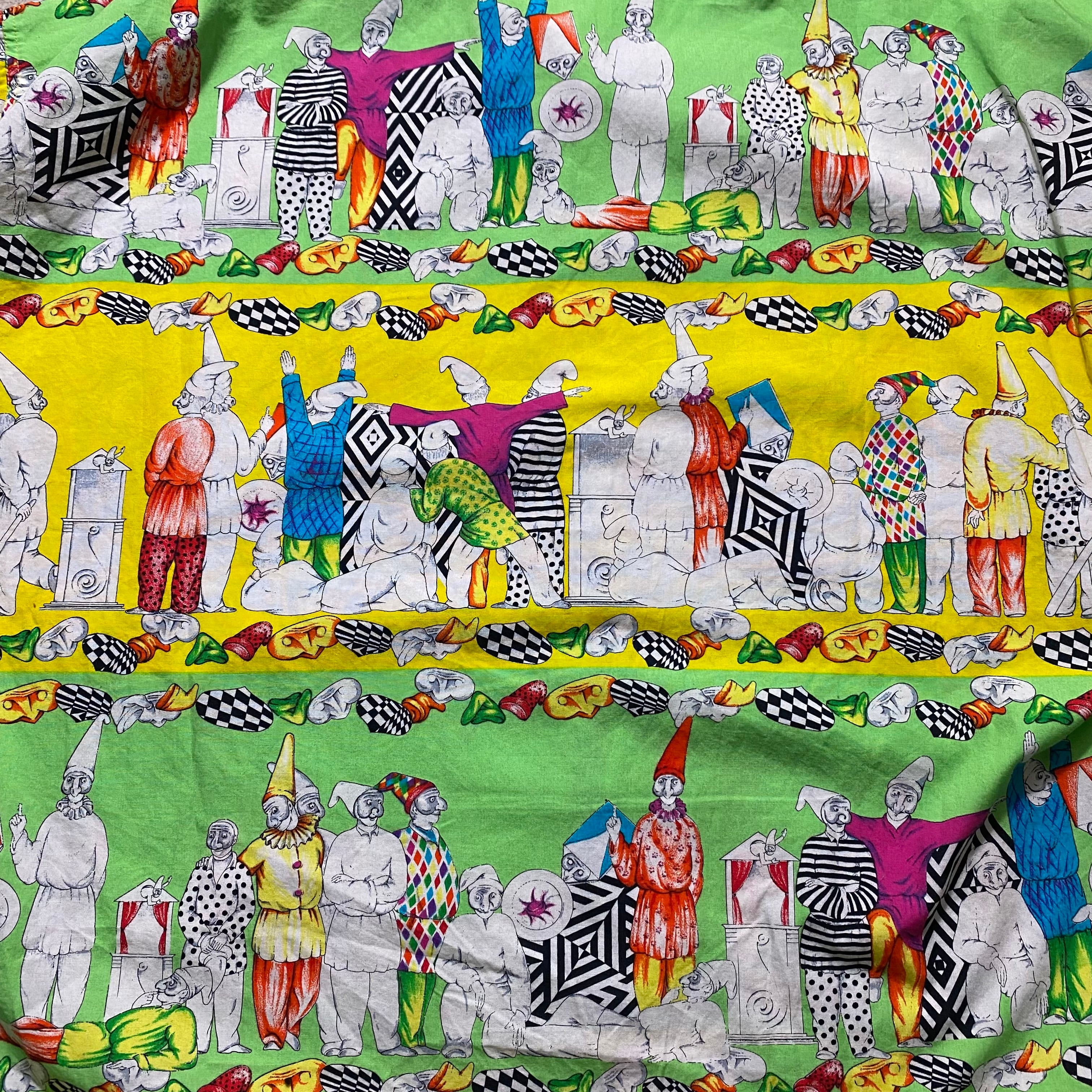 vintage VERSACE JEANS COUTURE clown pattern cotton shirt | NOIR ONLINE