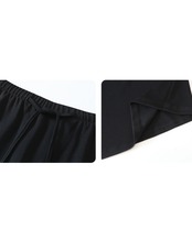 Drawstring flare long skirt L0145