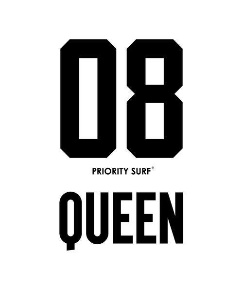 【ビッグシルエット 5.6oz バックプリント】 PRIORITY SURF® QUEEN ロゴ Tシャツ ファミリー ペアTシャツ ホワイトの商品画像3