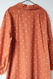 Medama pin dot caramel dress
