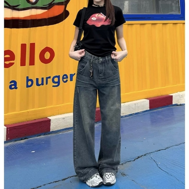 メルティングアップルグラフィックショートTシャツ 2col R02453