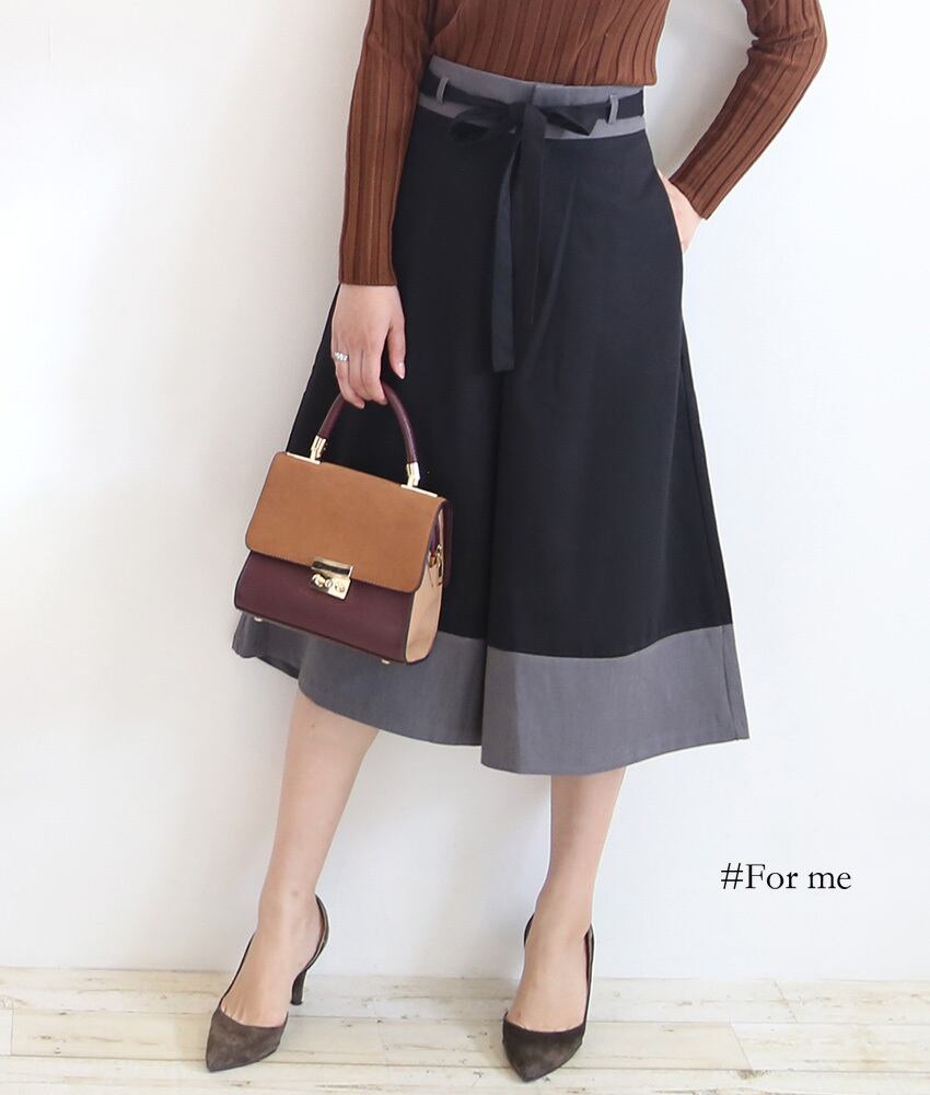 ツートンカラーのガウチョパンツ_c0001908015