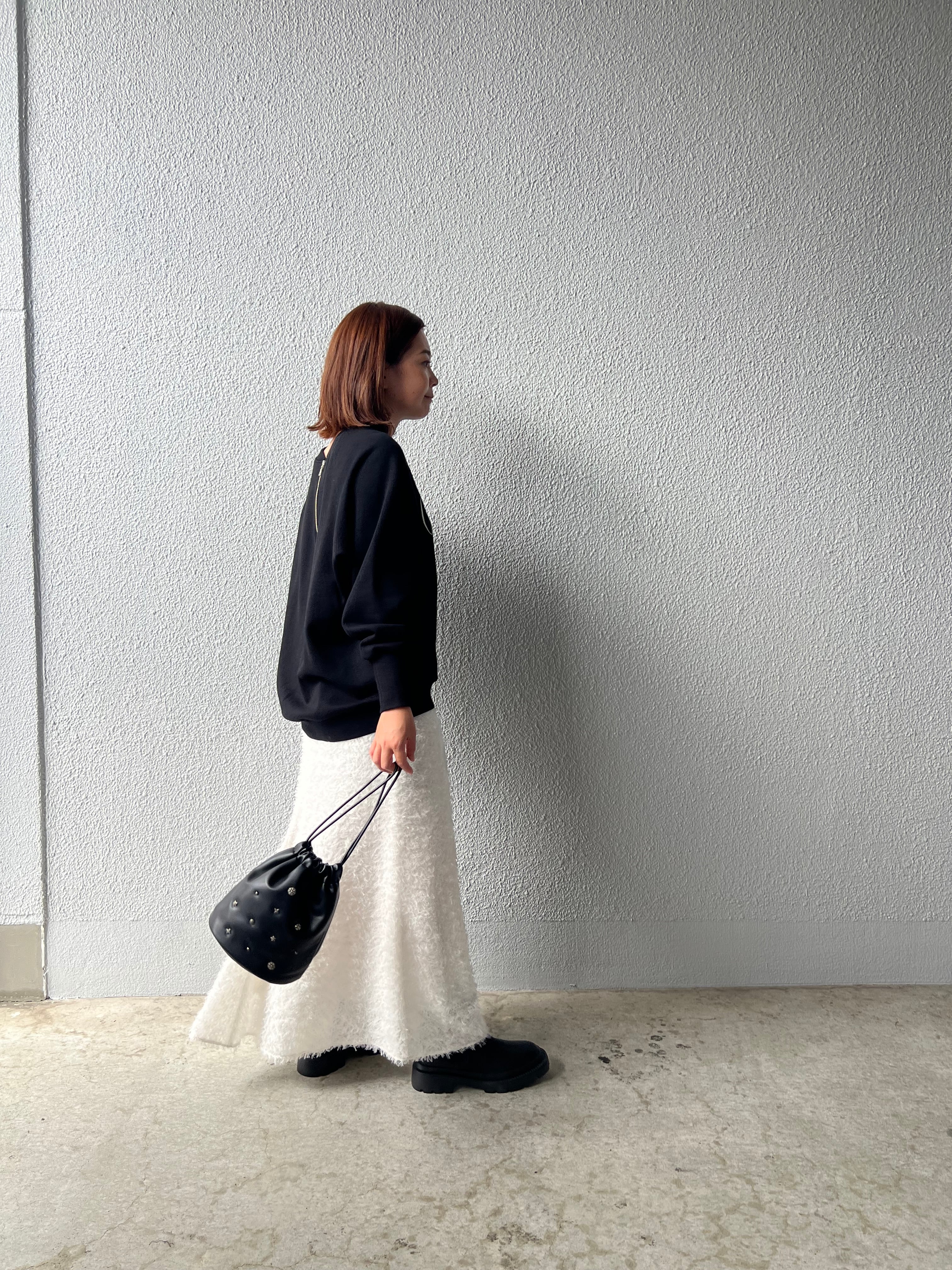 【cafune】バックZIP"CAFUNE"ロゴスウェット 535962