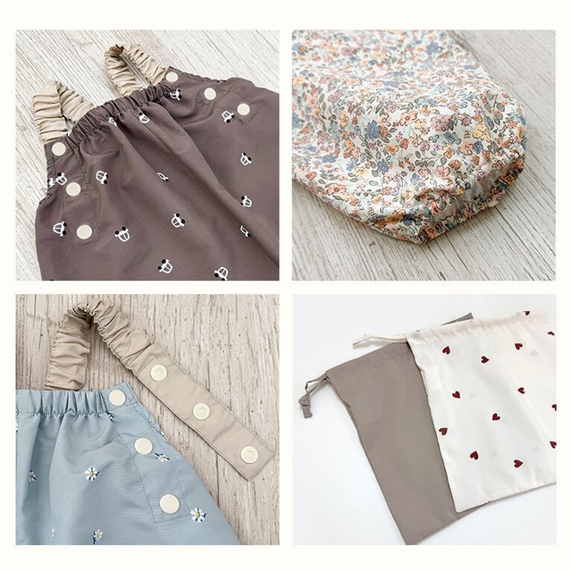 【メール便】はっ水 やわらか プレイウェア 調整可能 80-100cm対応 お砂場着 遊び着 つなぎ 撥水 砂場着 80 85 90 95 100 ベビー キッズ dk080