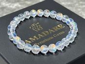 No.1926【SS】レインボームーンストーンブレスレット