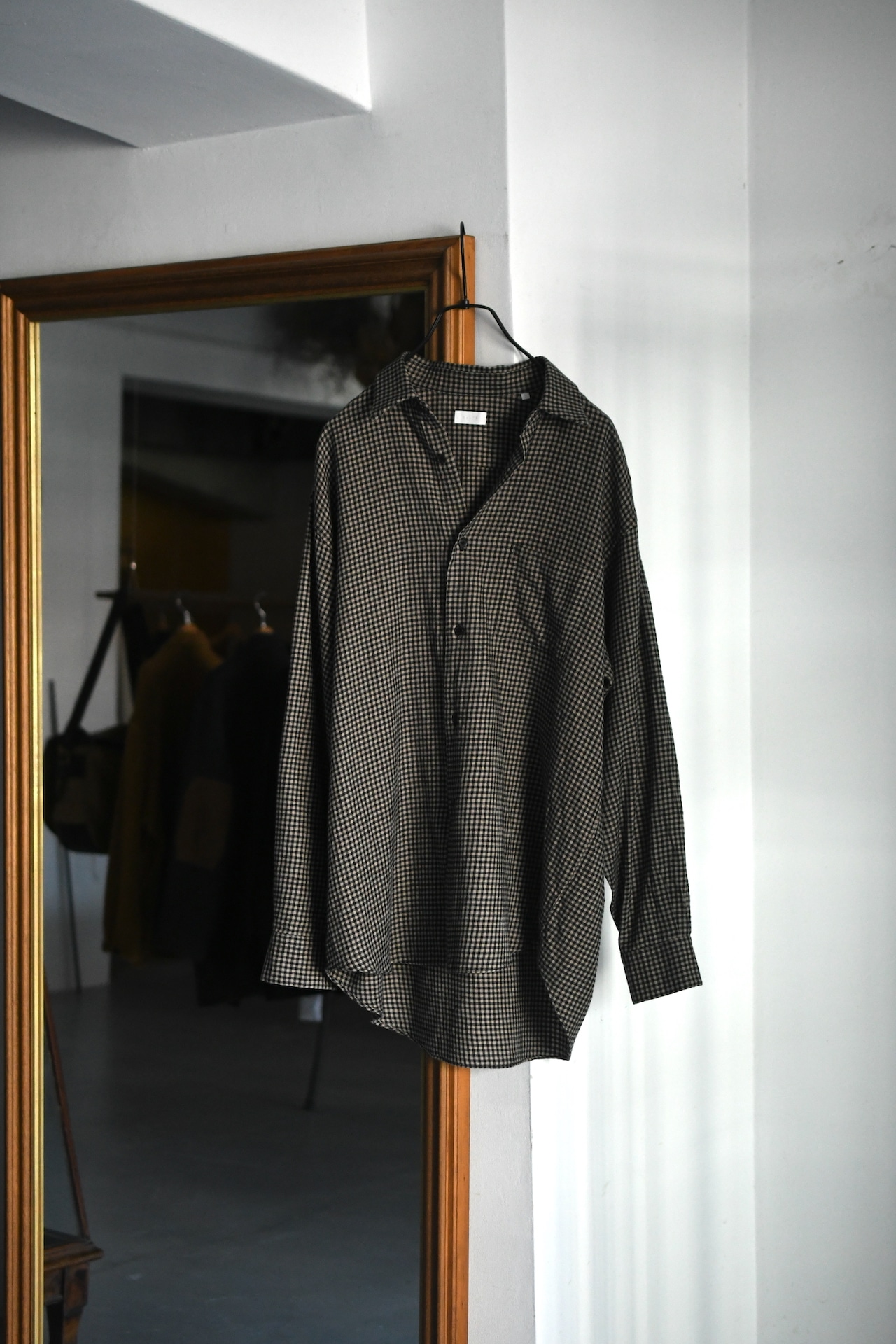 BAUTH / COTTON WOOL CHECK SHIRTS (BEIGE CHECK)