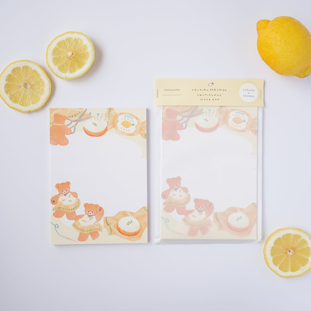 レモンケーキのメモ帳 くまといぬ | teplopolka｜くまのほっこりグッズ