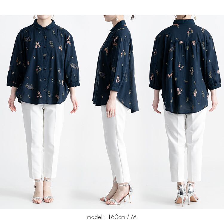 花柄刺繍ブラウス | jinko