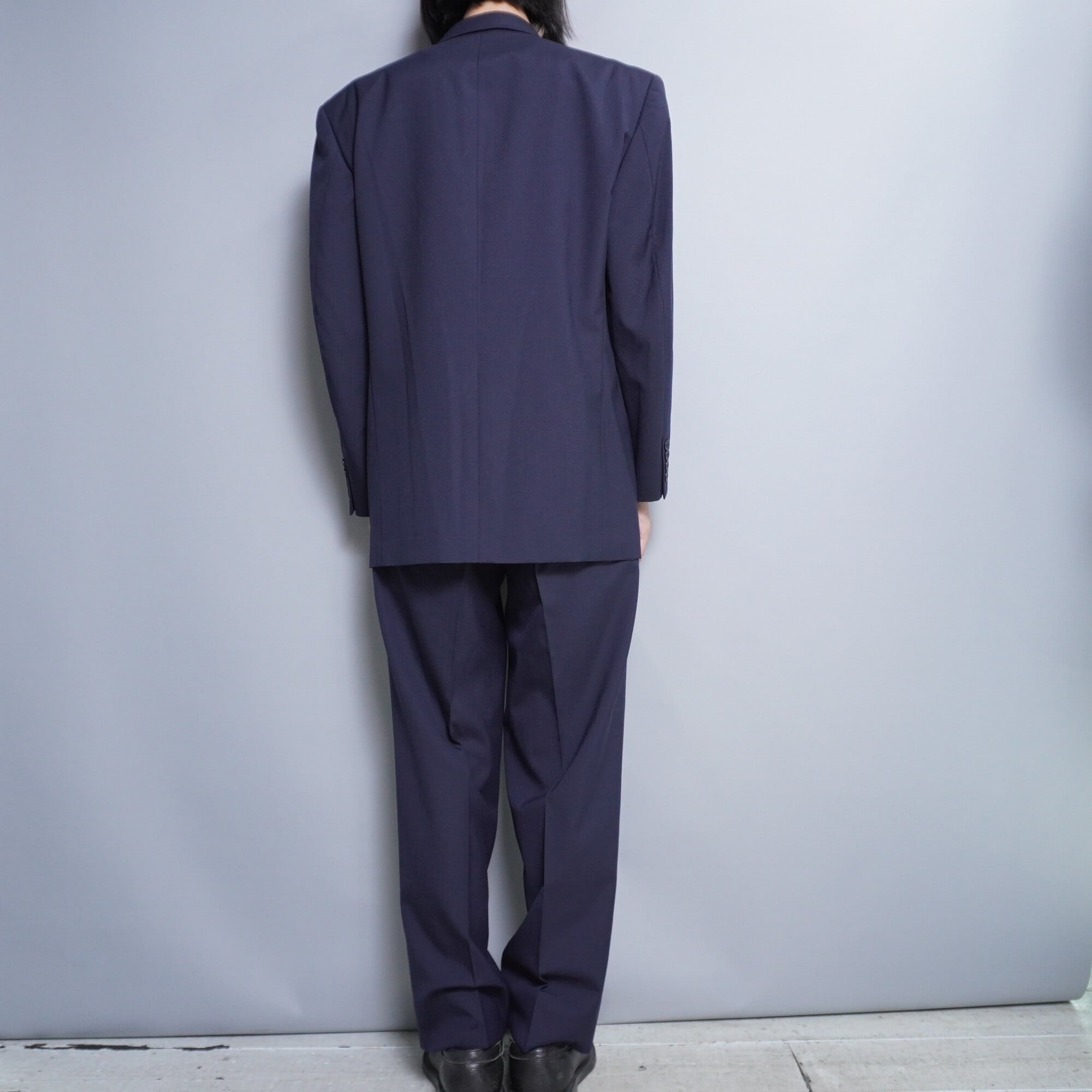 Christian Dior】ウールポリダブルセットアップ ネイビー Christian Dior】ウールポリダブルセットアップ ネイビー