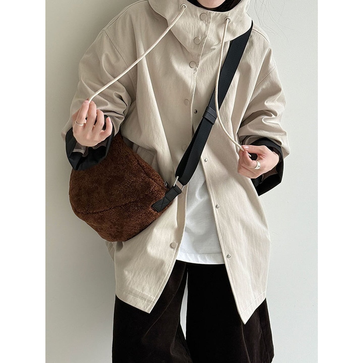 スタンドカラーフードジャケット 2color RA3019