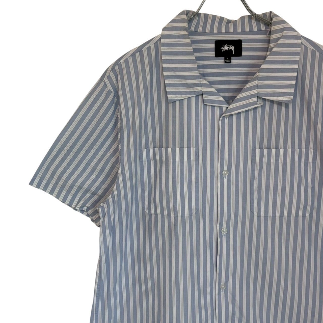 stussy ステューシー 半袖シャツ M 開襟 ストライプ | 古着屋SAKASHITA