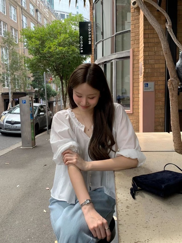 (予約) ounce / Neck ruffle blouse 1color